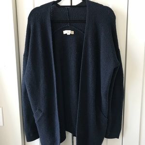 LOFT Navy Knit Boyfriend Cardigan- Worn Once